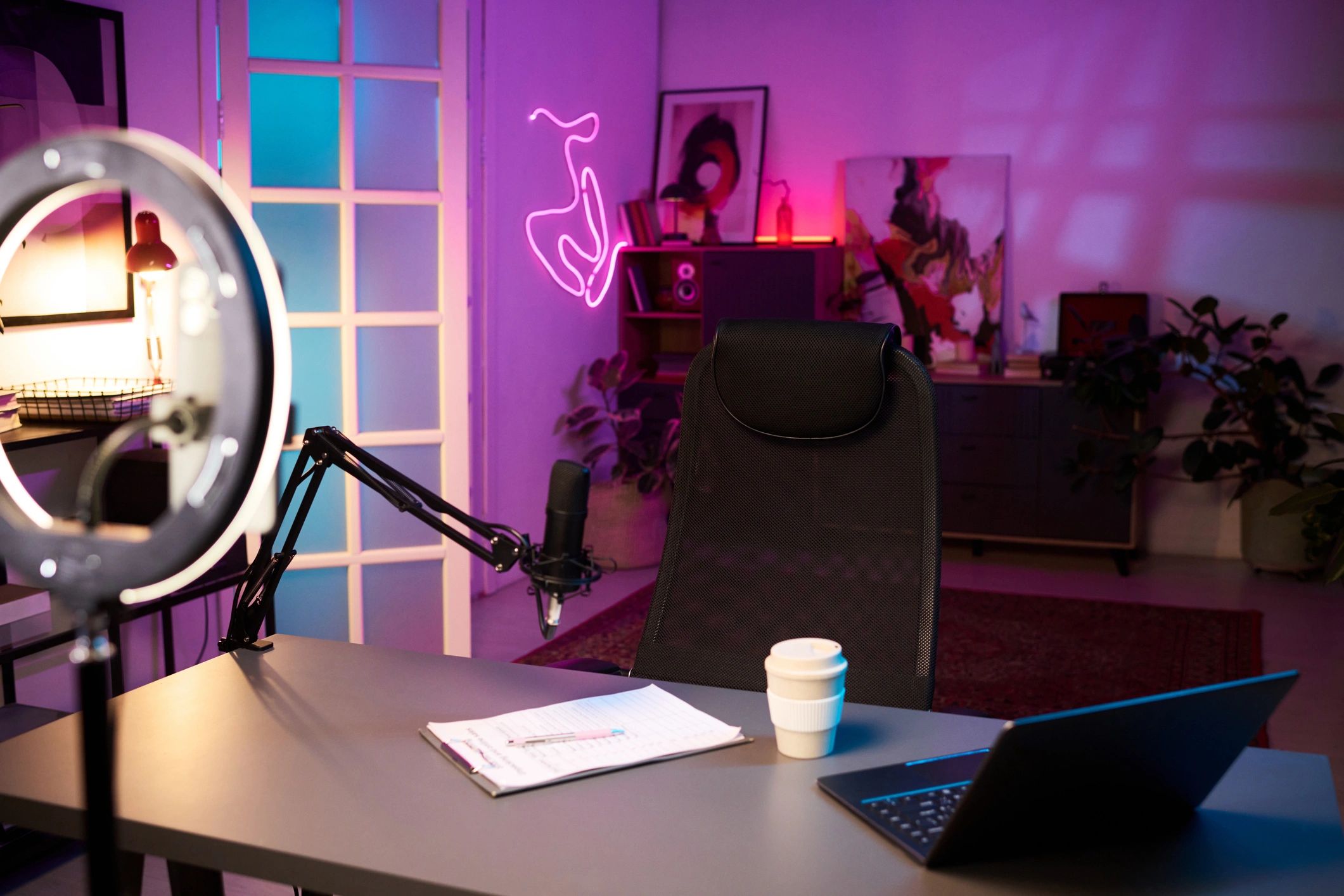 audio content creation studio